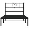 Vidaxl Estructura De Cama Con Cabecero Metal Negro 75x190 Cm