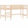 Vidaxl Cama Alta De Niños Con Escalera Madera Maciza Pino 90x190 Cm Marrón