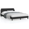 Vidaxl Estructura De Cama Con Cabecero De Terciopelo Negro 140x190 Cm