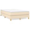 Vidaxl Cama Box Spring Con Colchón Tela Color Crema 120x190 Cm