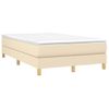 Vidaxl Cama Box Spring Con Colchón Tela Color Crema 120x190 Cm