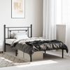 Vidaxl Estructura De Cama Con Cabecero Metal Negro 107x203 Cm