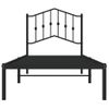 Vidaxl Estructura De Cama Con Cabecero Metal Negro 90x200 Cm