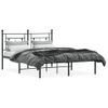 Vidaxl Estructura De Cama Con Cabecero Metal Negro 140x190 Cm