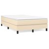 Vidaxl Cama Box Spring Con Colchón Tela Color Crema 120x190 Cm