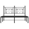 Vidaxl Estructura De Cama Con Cabecero Metal Negro 135x190 Cm