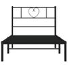 Vidaxl Estructura De Cama Con Cabecero Metal Negro 100x190 Cm