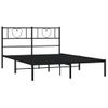 Vidaxl Estructura De Cama Con Cabecero Metal Negro 140x190 Cm