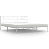 Vidaxl Estructura De Cama Con Cabecero Metal Blanca 200x200 Cm