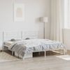 Vidaxl Estructura De Cama Con Cabecero Metal Blanca 200x200 Cm