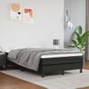 Vidaxl Cama Box Spring Con Colchón Cuero Sintético Negro 120x190 Cm