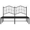 Vidaxl Estructura De Cama Con Cabecero Metal Negro 135x190 Cm