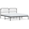 Vidaxl Estructura De Cama Con Cabecero Metal Negro 183x213 Cm