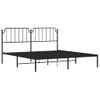 Vidaxl Estructura De Cama Con Cabecero Metal Negro 183x213 Cm