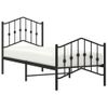 Vidaxl Estructura De Cama Con Cabecero Y Estribo Metal Negro 75x190 Cm