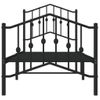 Vidaxl Estructura De Cama Con Cabecero Y Estribo Metal Negro 75x190 Cm