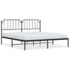 Vidaxl Estructura De Cama Con Cabecero Metal Negro 180x200 Cm