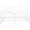 Vidaxl Estructura Cama Metal Cabecero Y Estribo Blanco 140x190 Cm