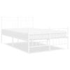 Vidaxl Estructura Cama Metal Con Cabecero Y Estribo Blanco 120x200 Cm