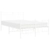 Vidaxl Estructura Cama Metal Con Cabecero Y Estribo Blanco 120x200 Cm