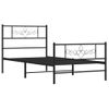 Vidaxl Estructura De Cama Con Cabecero Y Estribo Metal Negro 90x190 Cm