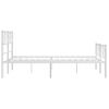 Vidaxl Estructura Cama Metal Con Cabecero Y Estribo Blanco 140x200 Cm