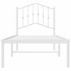 Vidaxl Estructura De Cama De Metal Con Cabecero Blanco 75x190 Cm