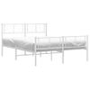 Vidaxl Estructura Cama Metal Cabecero Y Estribo Blanco 140x190 Cm