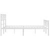 Vidaxl Estructura Cama Metal Cabecero Y Estribo Blanco 140x190 Cm