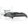 Vidaxl Estructura De Cama De Metal Con Cabecero Blanco 107x203 Cm