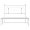 Vidaxl Estructura De Cama De Metal Con Cabecero Blanco 107x203 Cm