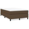 Vidaxl Cama Box Spring Con Colchón Tela Marrón Oscuro 120x190 Cm