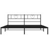 Vidaxl Estructura De Cama Con Cabecero Metal Negro 183x213 Cm