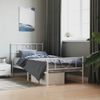 Vidaxl Estructura Cama Metal Con Cabecero Y Pie Cama Blanca 107x203 Cm