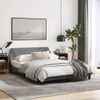 Vidaxl Estructura De Cama Con Cabecero De Tela Gris Claro 140x190 Cm