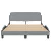 Vidaxl Estructura De Cama Con Cabecero De Tela Gris Claro 140x190 Cm