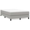 Vidaxl Cama Box Spring Con Colchón Tela Gris Claro 120x190 Cm