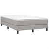 Vidaxl Cama Box Spring Con Colchón Tela Gris Claro 120x190 Cm