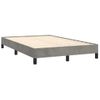 Vidaxl Cama Box Spring Con Colchón Terciopelo Gris Claro 120x190 Cm