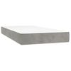 Vidaxl Cama Box Spring Con Colchón Terciopelo Gris Claro 120x190 Cm