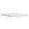 Vidaxl Estructura De Cama De Metal Con Cabecero Blanco 183x213 Cm