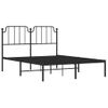 Vidaxl Estructura De Cama Con Cabecero Metal Negro 140x200 Cm