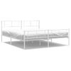 Vidaxl Estructura Cama Metal Con Cabecero Y Pie Cama Blanco 193x203 Cm