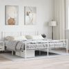 Vidaxl Estructura Cama Metal Con Cabecero Y Pie Cama Blanco 193x203 Cm