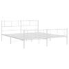 Vidaxl Estructura Cama Metal Con Cabecero Y Pie Cama Blanco 193x203 Cm