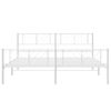 Vidaxl Estructura Cama Metal Con Cabecero Y Pie Cama Blanco 193x203 Cm