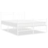 Vidaxl Estructura Cama Metal Con Cabecero Y Estribo Blanco 140x200 Cm