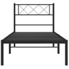 Vidaxl Estructura De Cama Con Cabecero Metal Negro 107x203 Cm