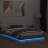 Vidaxl Estructura De Cama Con Luces Led Gris Sonoma 120x200 Cm