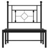 Vidaxl Estructura De Cama Con Cabecero Metal Negro 75x190 Cm